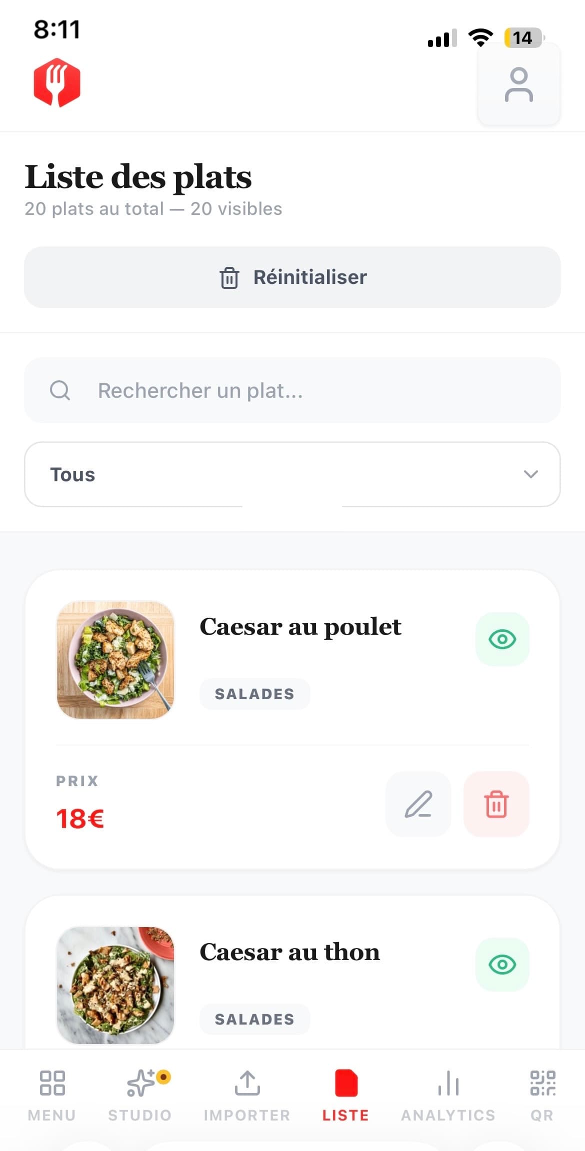Mobile Dashboard Screen 2